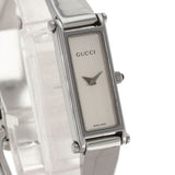 Gucci Watches Quartz 1500L Stainless Steel , Stainless Steel Silver Square face bangle Silver dial Women