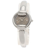 Gucci Watches Quartz 1400L Stainless Steel , Stainless Steel Silver GG round face bangle Brown dial Women