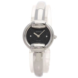 Gucci Watches Quartz 1400L Stainless Steel , Stainless Steel Silver Round face black dial Women