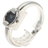 Gucci Watches Quartz 1400L Stainless Steel , Stainless Steel Silver round face bangle black dial Women