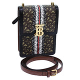 Luxury Burberry Shoulder Bag PVC Leather Brown Auth 70330A
