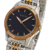 Gucci Watches Quartz 126.5 Stainless Steel , SSxGP Silver G timeless black dial Women