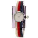 Gucci Watches Quartz YA143523 Stainless Steel, Acrylic Resin Red Vintage web shell dial Women