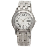 Gucci Watches Quartz Stainless Steel , Stainless Steel Silver 5500M Silver dial mens