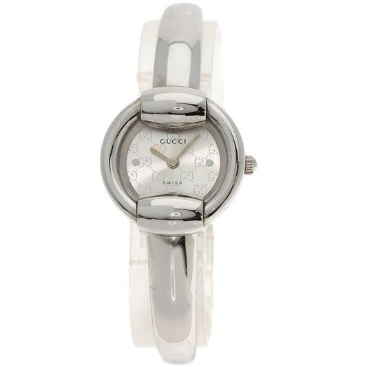 Gucci Watches Quartz 1400L Stainless Steel , Stainless Steel Silver Round face Silver dial Women
