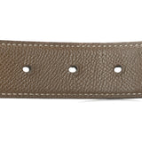 Hermes Epsom Swift 32mm Striee H Belt   90 36 Etoupe Black
