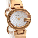 Gucci Watches Quartz 134.5 PGP , PGP gold GG shell bangle White shell dial Women