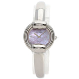 Gucci Watches Quartz 1400L Stainless Steel , Stainless Steel Silver Round Face GG Pink Shell Bangle Pink shell dial Women