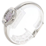 Gucci Watches Quartz 1400L Stainless Steel , Stainless Steel Silver Round Face GG Pink Shell Bangle Pink shell dial Women