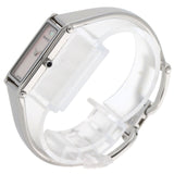 Gucci Watches Quartz 1500L Stainless Steel , Stainless Steel Silver Square Face 1P Diamond Bangle shell dial Women