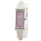 Gucci Watches Quartz 1500L Stainless Steel , Stainless Steel Silver Square face bangle Pink shell dial Women