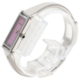 Gucci Watches Quartz 1500L Stainless Steel , Stainless Steel Silver Square face bangle Pink shell dial Women