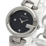Gucci Watches Quartz 134.5 Stainless Steel , Stainless Steel Silver G balloon black dial Women