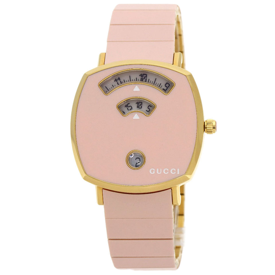 Gucci Watches Quartz YA157.4 Gold Plated , Gold Plated pink grip pink dial Women