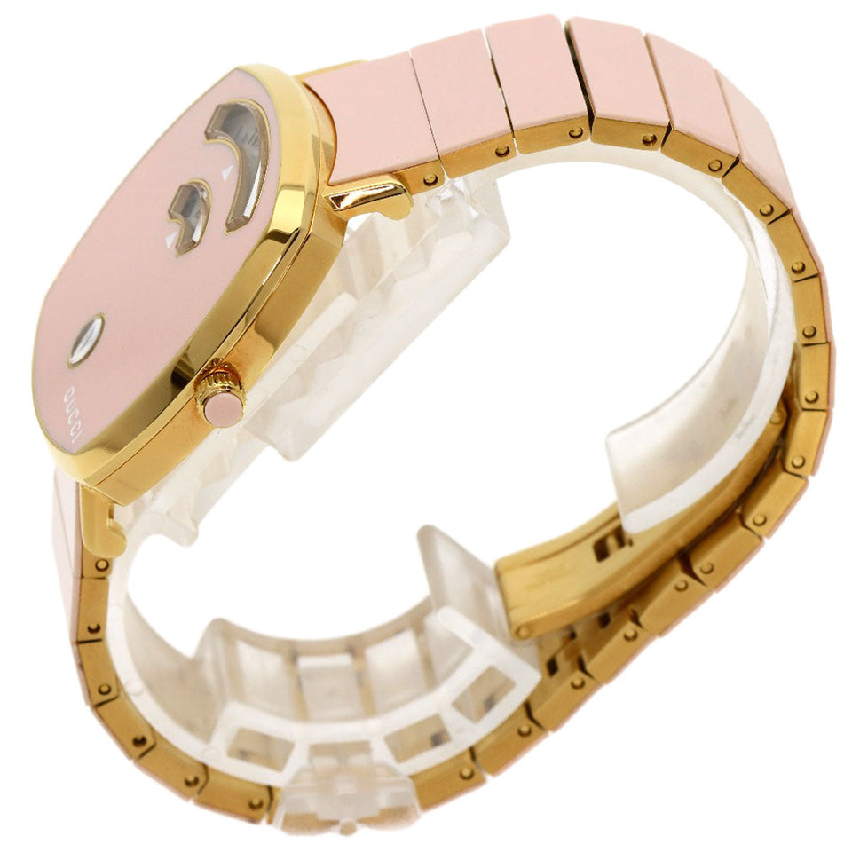 Gucci Watches Quartz YA157.4 Gold Plated , Gold Plated pink grip pink dial Women