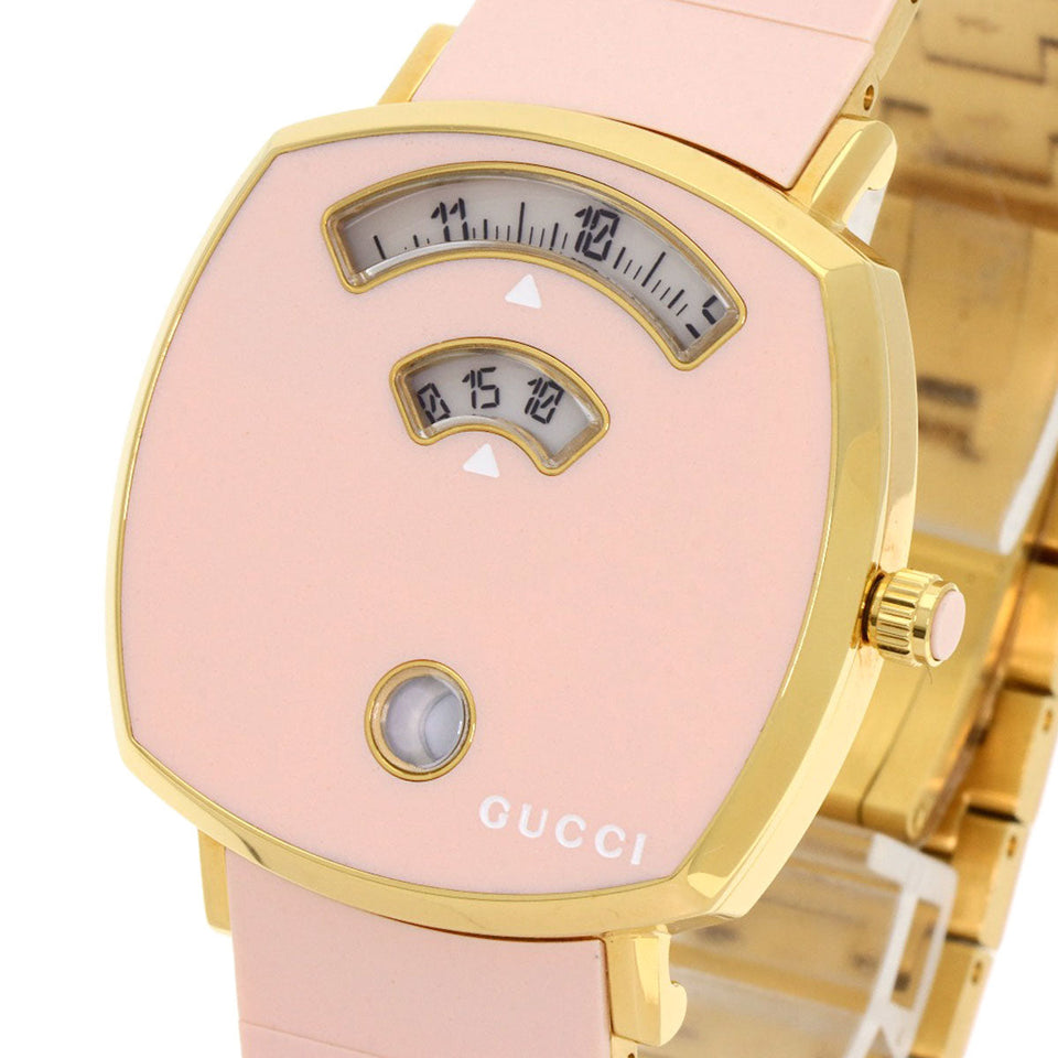 Gucci Watches Quartz YA157.4 Gold Plated , Gold Plated pink grip pink dial Women