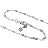 Gucci Necklace K18WG Silver GG Flora Diamond