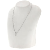 Gucci Necklace K18WG Silver GG Flora Diamond