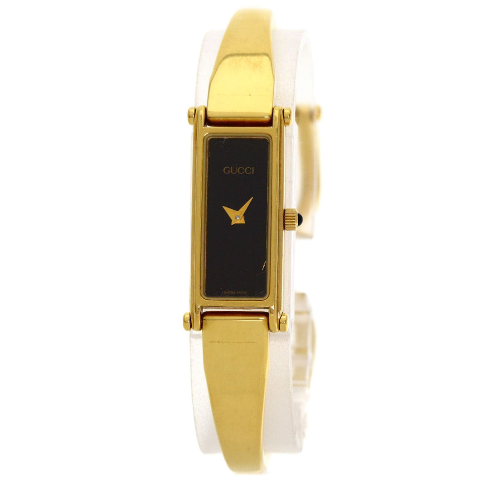 Gucci Watches Quartz 1500L Gold Plated gold Square face black dial
