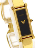 Gucci Watches Quartz 1500L Gold Plated gold Square face black dial