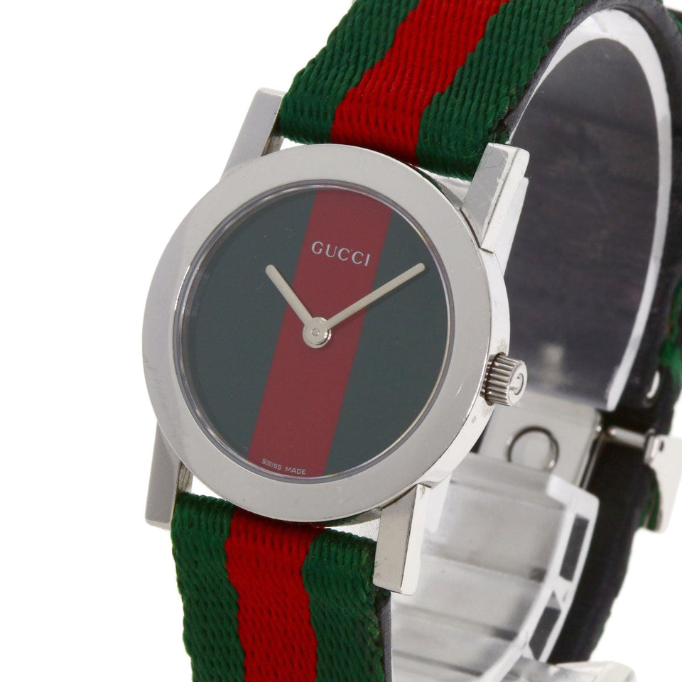 Gucci Watches Quartz 5200L.1 Stainless Steel Silver Sherry line Red x green dial