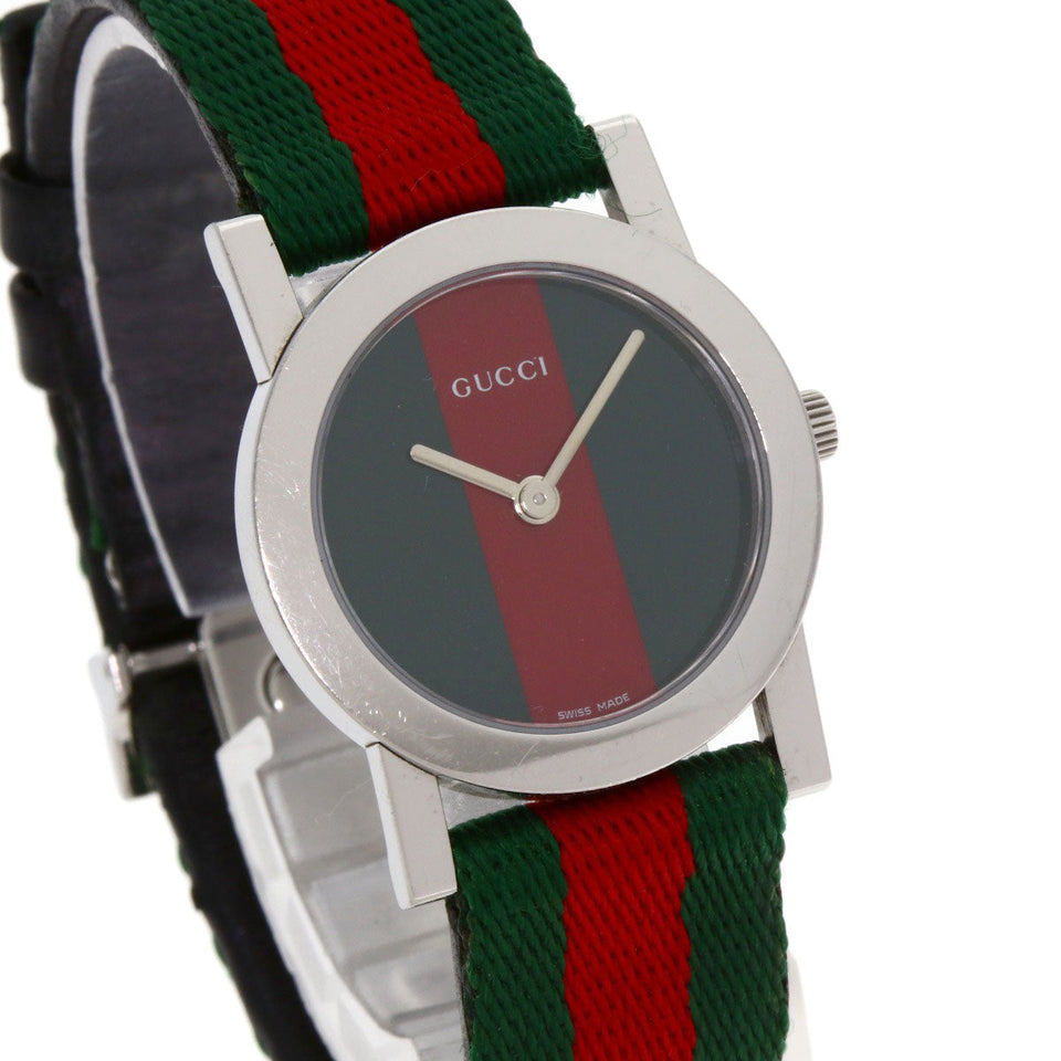 Gucci Watches Quartz 5200L.1 Stainless Steel Silver Sherry line Red x green dial