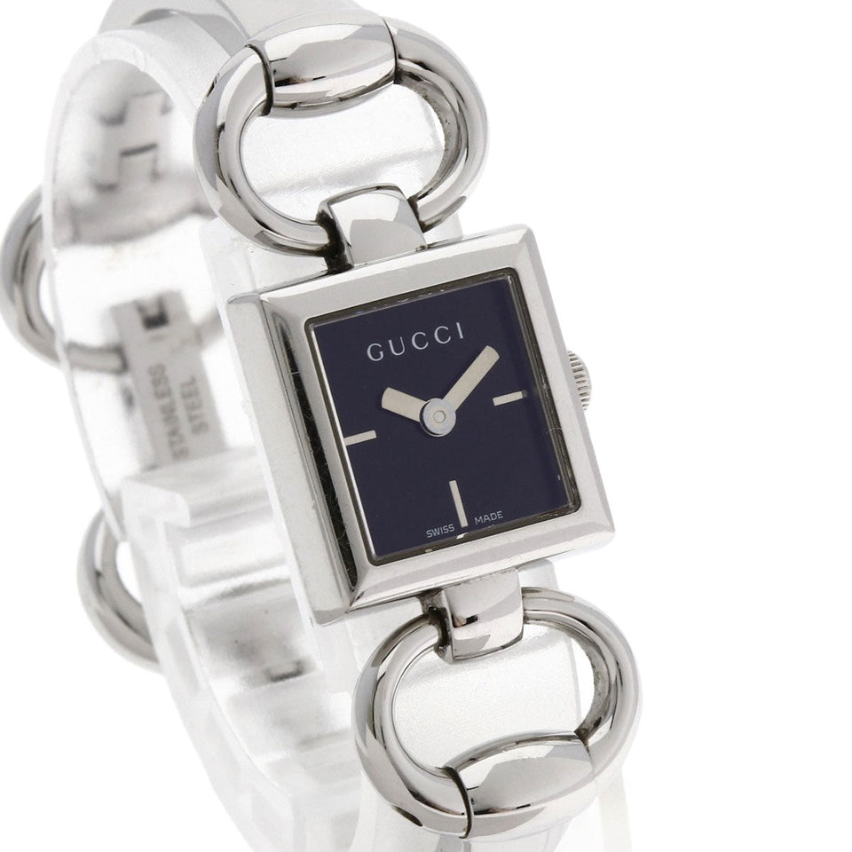 Gucci Watches Quartz 120 Stainless Steel Silver Tornavoni black dial