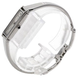Gucci Watches Quartz 1500L Stainless Steel Silver GG square face bangle Silver dial