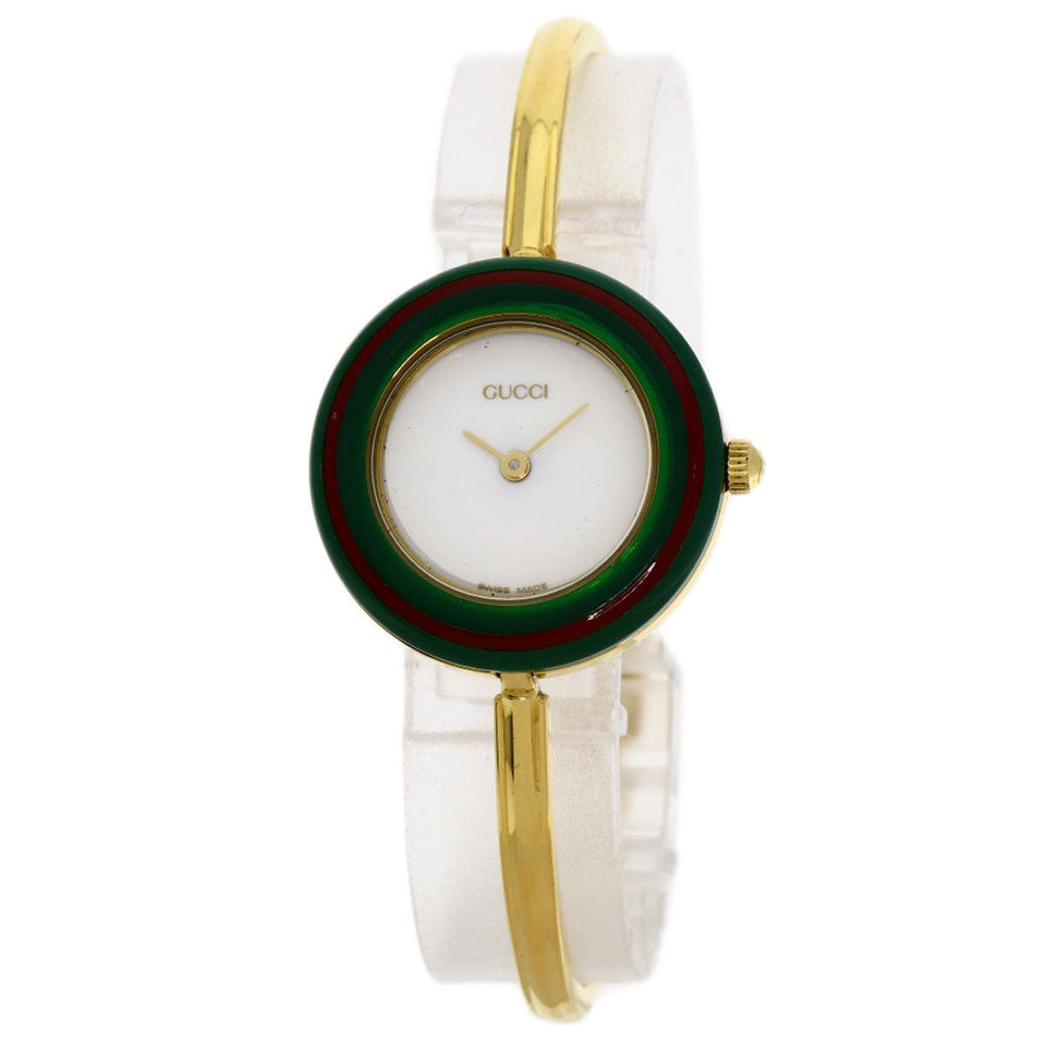 Gucci Watches Quartz 11/12.2 Gold Plated gold Change bezel white dial