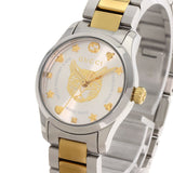 Gucci Watches Quartz 126.5 Stainless Steel gold G Timeless Cat Silver dial