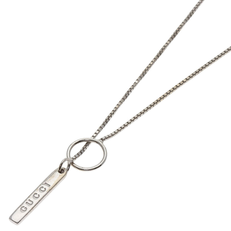 Gucci Necklace K18WG Silver lariat