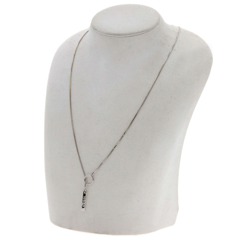 Gucci Necklace K18WG Silver lariat