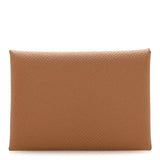 Hermes Epsom Calvi Duo Card Case Gold