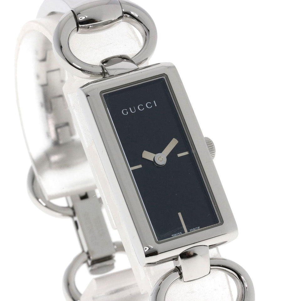 Gucci Watches Quartz YA119 Stainless Steel Silver Square face black dial