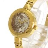 Gucci Watches Quartz 105 Gold Plated gold Flora Round Face gold dial