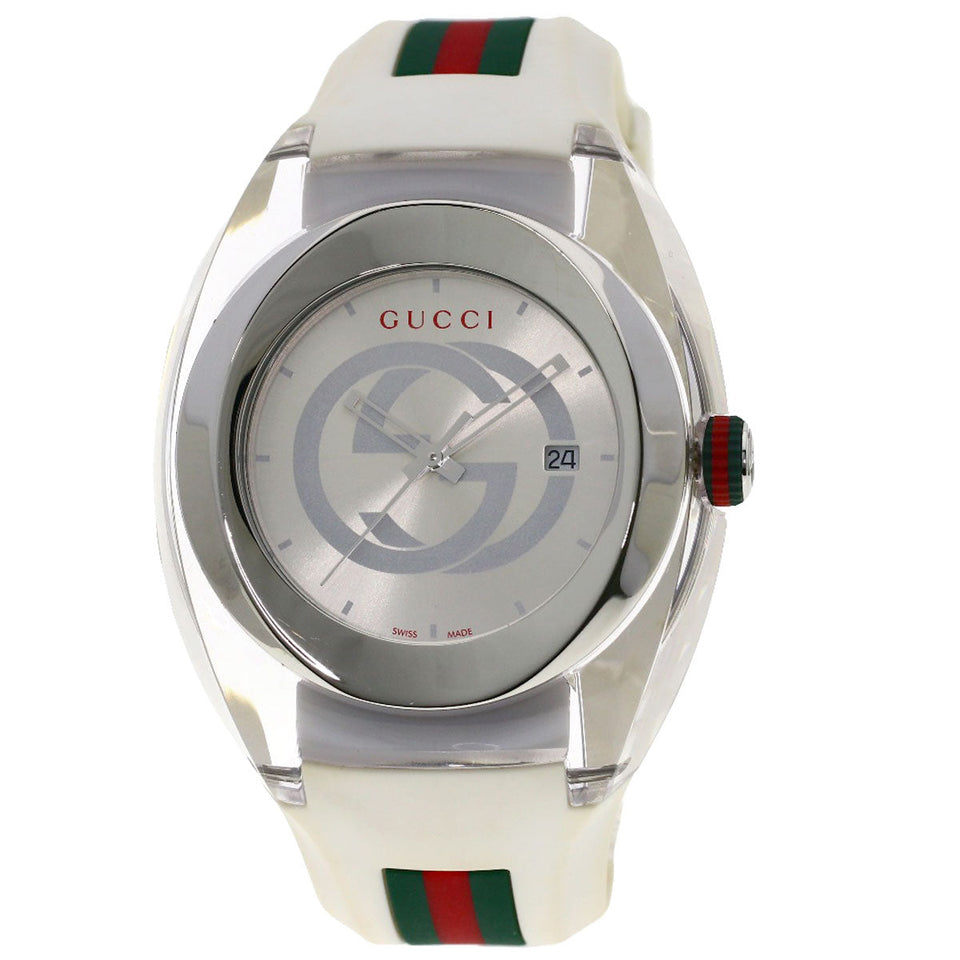 Gucci Watches Quartz 137.1 Stainless Steel white SYNC Silver dial