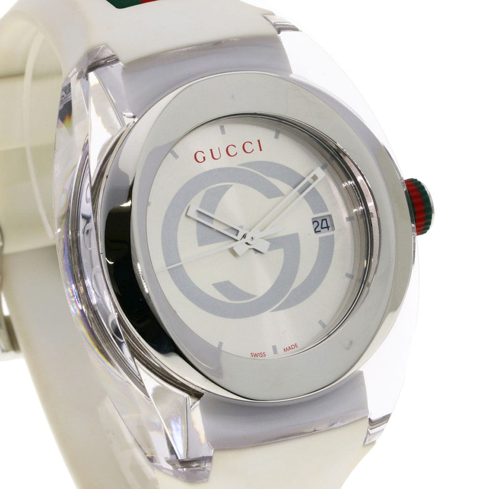 Gucci Watches Quartz 137.1 Stainless Steel white SYNC Silver dial