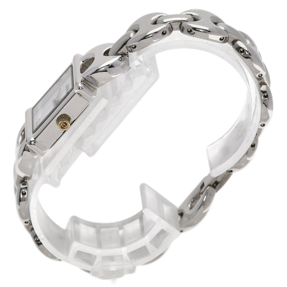 Gucci Watches Quartz 1800L Stainless Steel Silver Square face white dial
