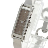 Gucci Watches Quartz 109 Stainless Steel Silver GG square face Brown dial