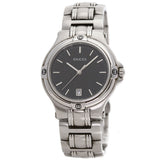Gucci Watches Quartz 9040M Stainless Steel Silver Round face black dial