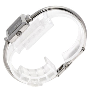 Gucci Watches Quartz 1900L Stainless Steel Silver Square face bangle black dial