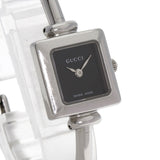 Gucci Watches Quartz 1900L Stainless Steel Silver Square face bangle black dial