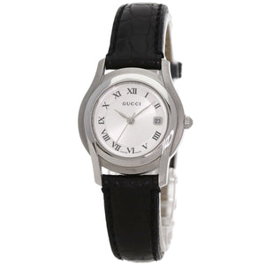 Gucci Watches Quartz 5500L Stainless Steel Silver Round face Silver dial