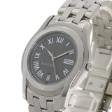 Gucci Watches Quartz 5500M Stainless Steel Silver Round face gray dial