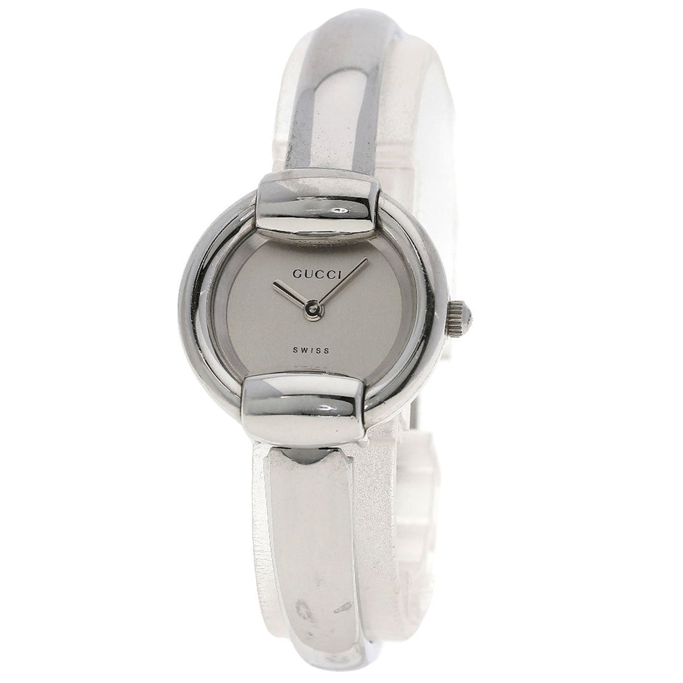 Gucci Watches Quartz 1400L Stainless Steel Silver Round face Silver dial