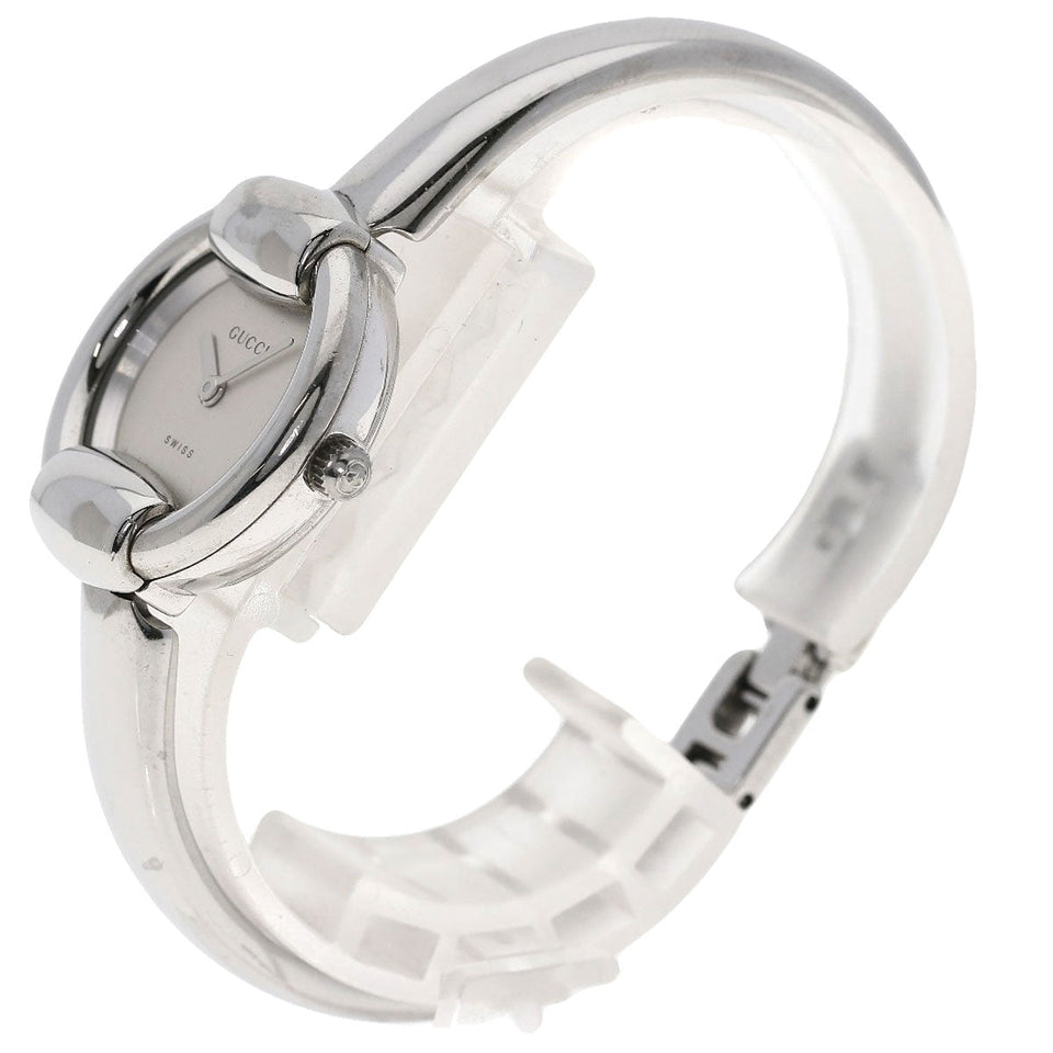 Gucci Watches Quartz 1400L Stainless Steel Silver Round face Silver dial