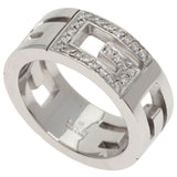 Gucci Ring K18WG Silver Multiple Diamonds