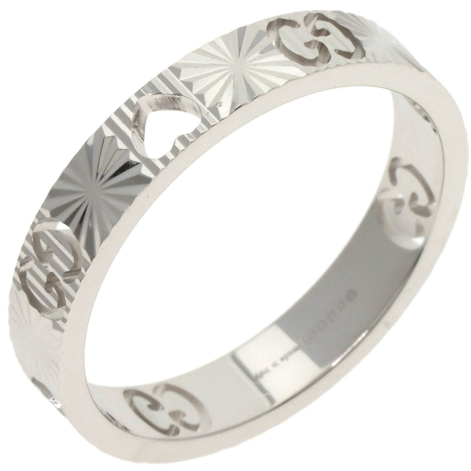 Gucci Ring K18WG Silver Icon Heart #21