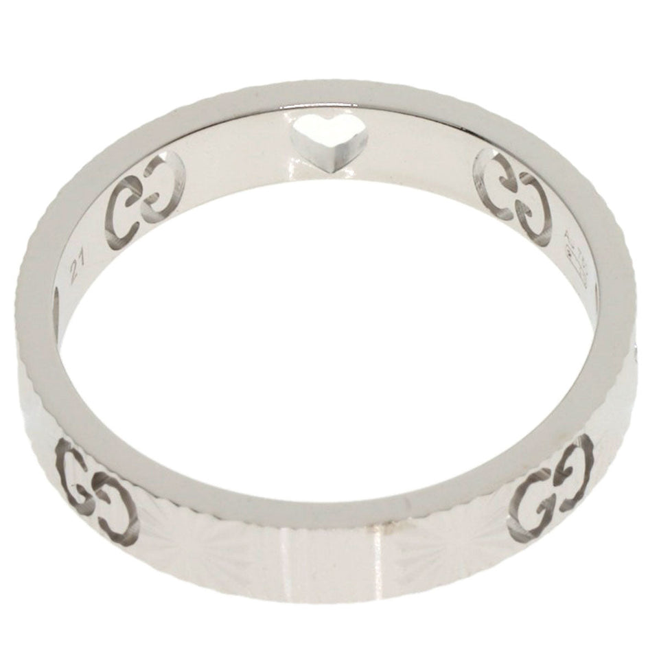 Gucci Ring K18WG Silver Icon Heart #21