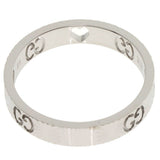 Gucci Ring K18WG Silver Icon Heart #21